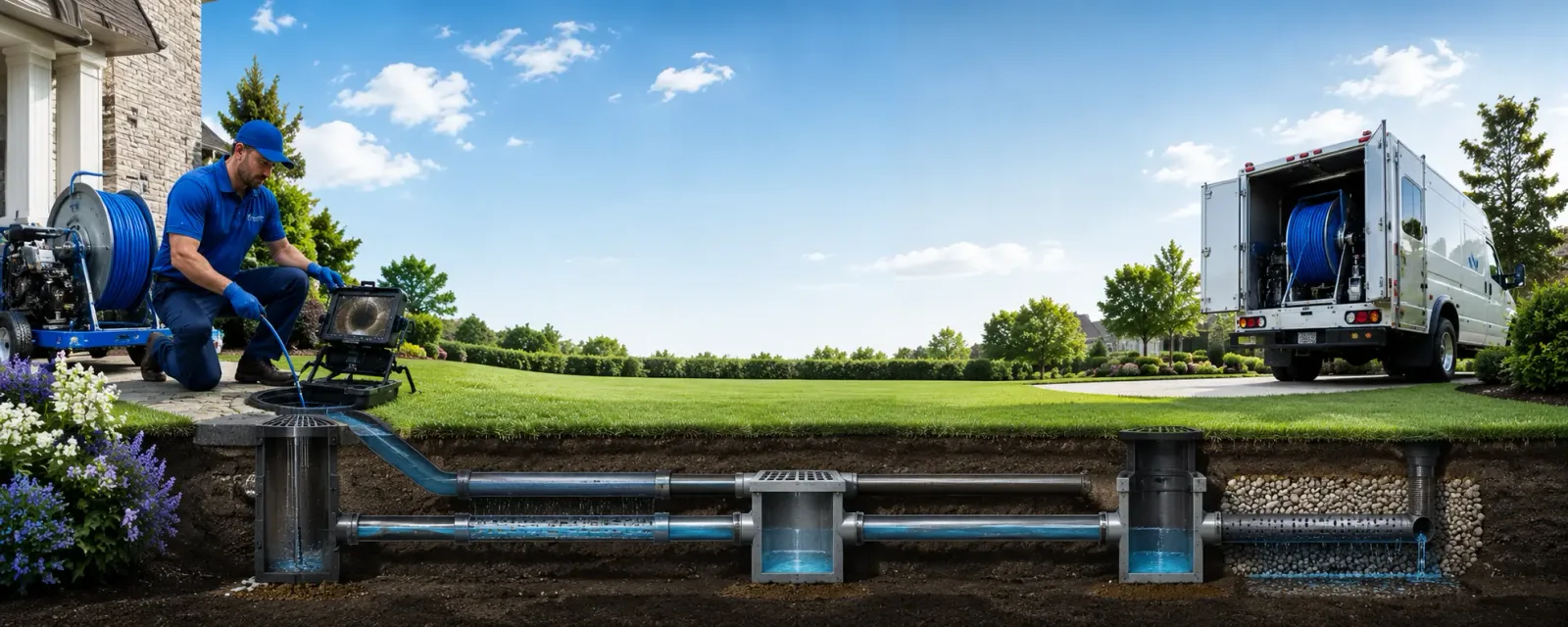 Outdoor drain cleaning information for North Windham, CT